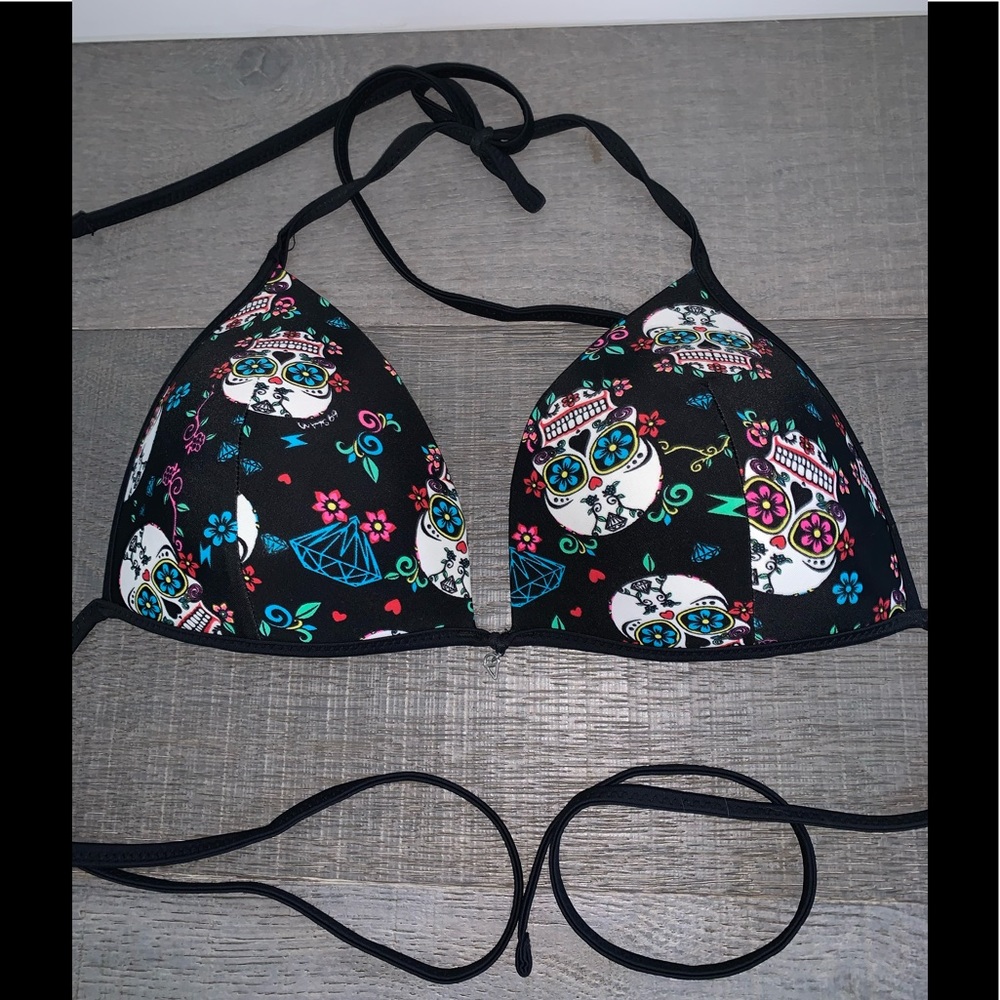 69 SLAM Skull 💀 Bikini Top Size XL